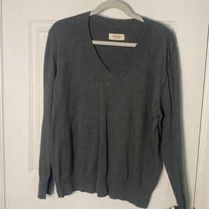 Gray long sleeve v-neck sweater by Sonoma, size L